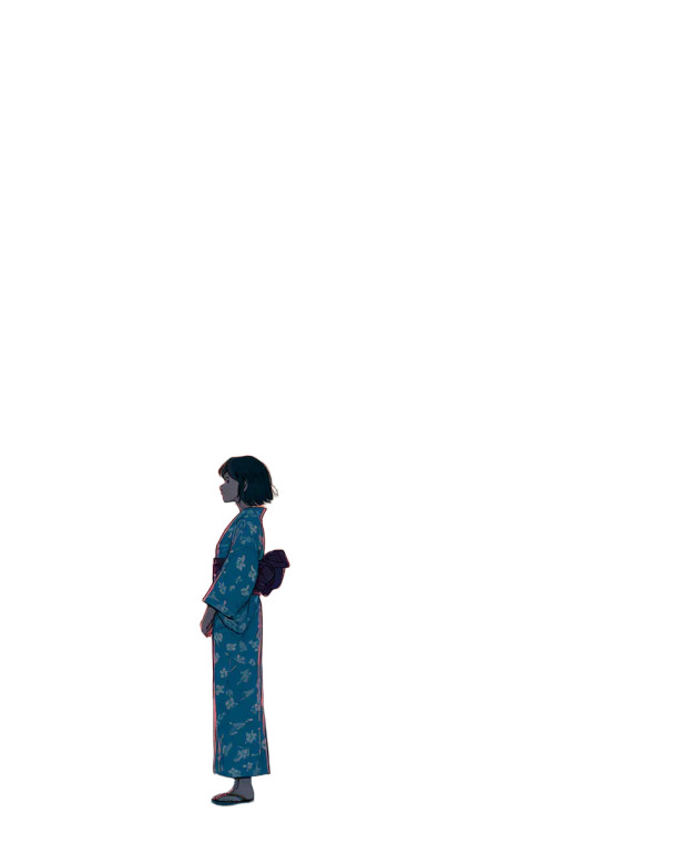 Yukata At Sunset Vinyl Car Decal Sticker – Waterproof & UV-Resistant 4.0"