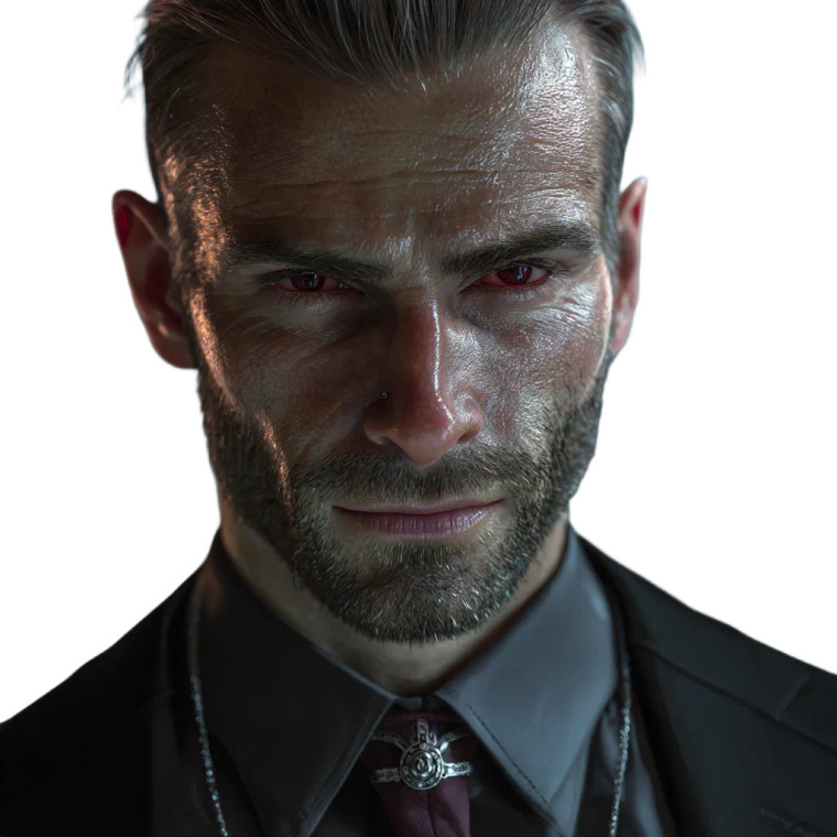 Demonic Businessman V2 Vinyl Car Decal Sticker – Waterproof & UV-Resistant 6.826666666666667"