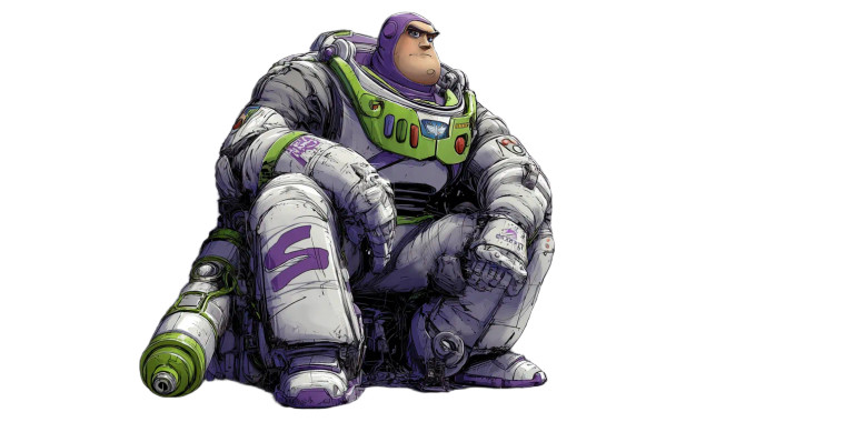Buzz Lightyear Drawing Vinyl Car Decal Sticker – Waterproof & UV-Resistant 5.12"