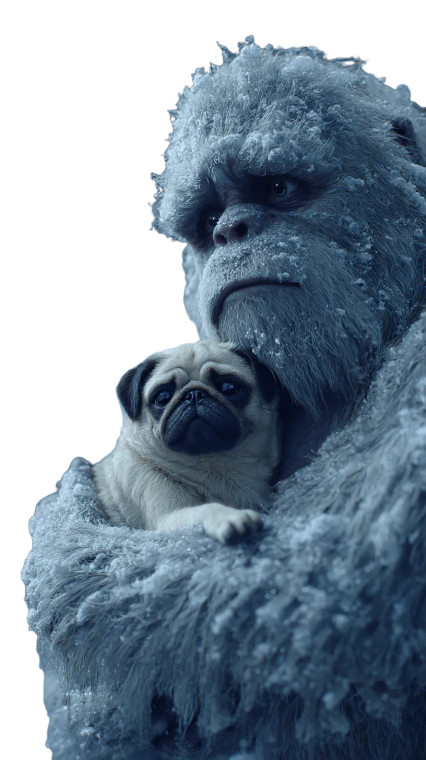 Yeti And Pug Vinyl Car Decal Sticker – Waterproof & UV-Resistant 9.706666666666667"