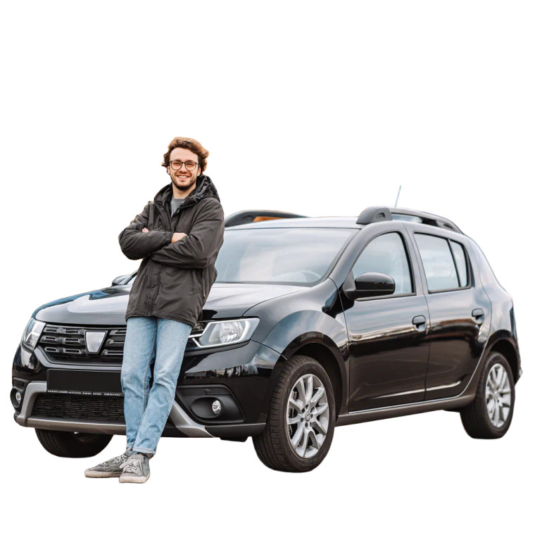 Happy Car Hug Vinyl Car Decal Sticker – Waterproof & UV-Resistant 3.4133333333333336"