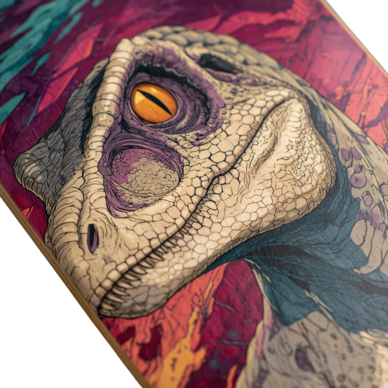 Velociraptor Skateboard Vinyl Car Decal Sticker – Waterproof & UV-Resistant 3.4133333333333336"
