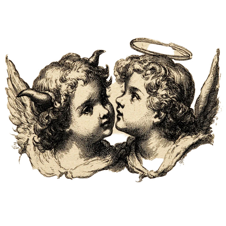 Cherubs Contrast Vinyl Car Decal Sticker – Waterproof & UV-Resistant 3.4133333333333336"