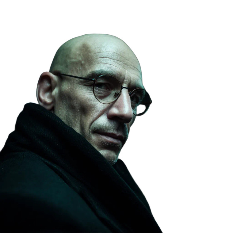 Mysterious Bald Man Vinyl Car Decal Sticker – Waterproof & UV-Resistant 3.4133333333333336"