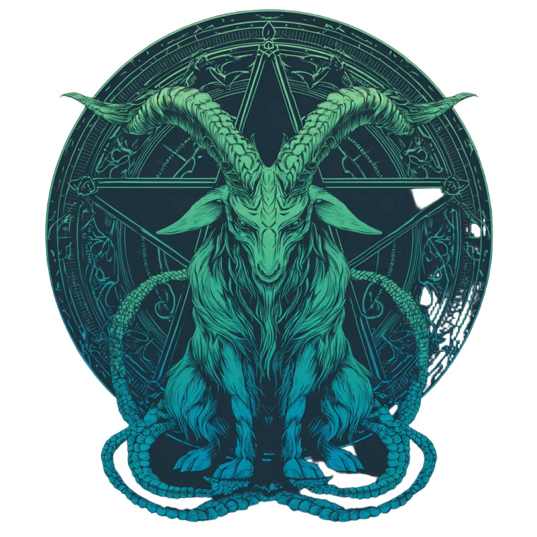 Baphomet Vector Art Vinyl Car Decal Sticker – Waterproof & UV-Resistant 3.4133333333333336"