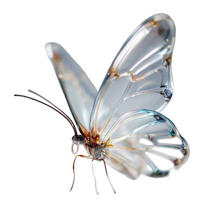 Glass Butterfly V5 Vinyl Car Decal Sticker – Waterproof & UV-Resistant 3.4133333333333336"