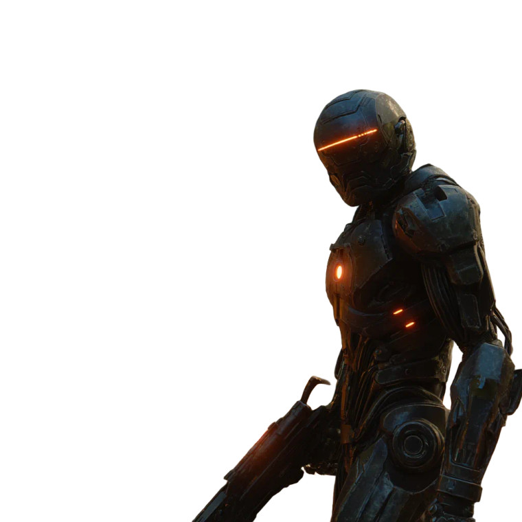 Futuristic Armored Soldier V2 Vinyl Car Decal Sticker – Waterproof & UV-Resistant 3.4133333333333336"