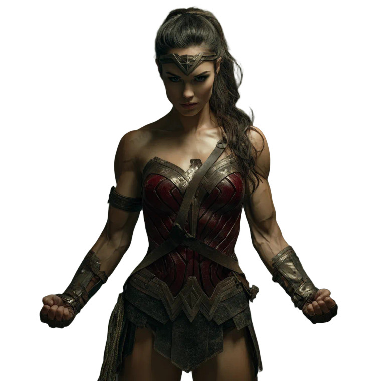 Muscular Wonder Woman V2 Vinyl Car Decal Sticker – Waterproof & UV-Resistant 6.826666666666667"