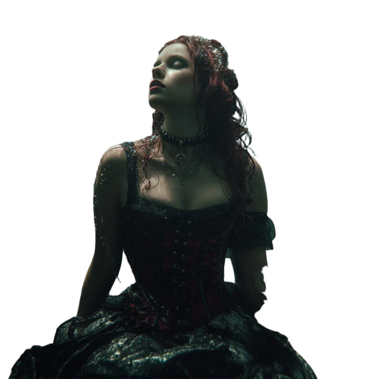 Gothic Mermaid V2 Vinyl Car Decal Sticker – Waterproof & UV-Resistant 3.4133333333333336"