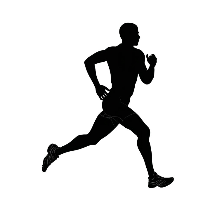 Running Athlete Silhouette Vinyl Car Decal Sticker – Waterproof & UV-Resistant 6.826666666666667"