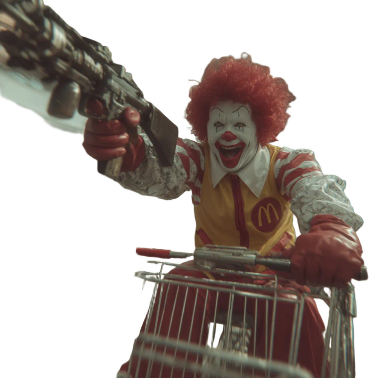 Ronald Mcdonald Rampage Vinyl Car Decal Sticker – Waterproof & UV-Resistant 3.4133333333333336"