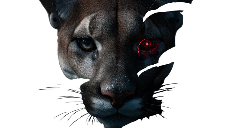 Cybernetic Puma Portrait Vinyl Car Decal Sticker – Waterproof & UV-Resistant 5.4