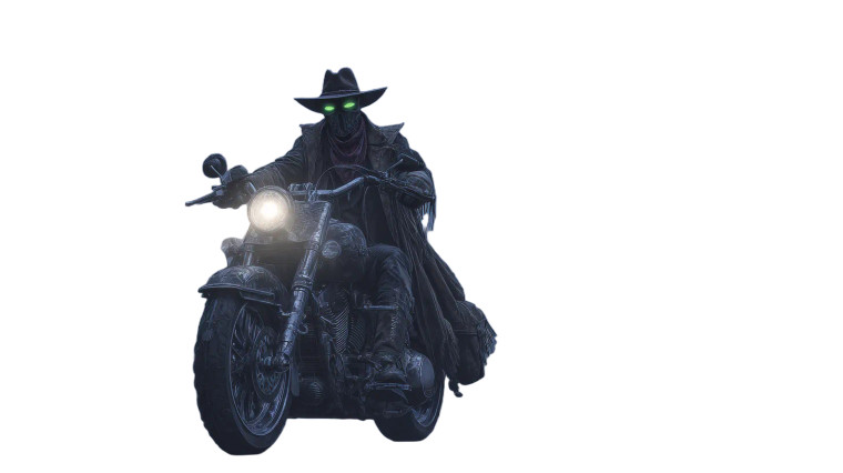 Ghostly Cowboy Rider V2 Vinyl Car Decal Sticker – Waterproof & UV-Resistant 5.4