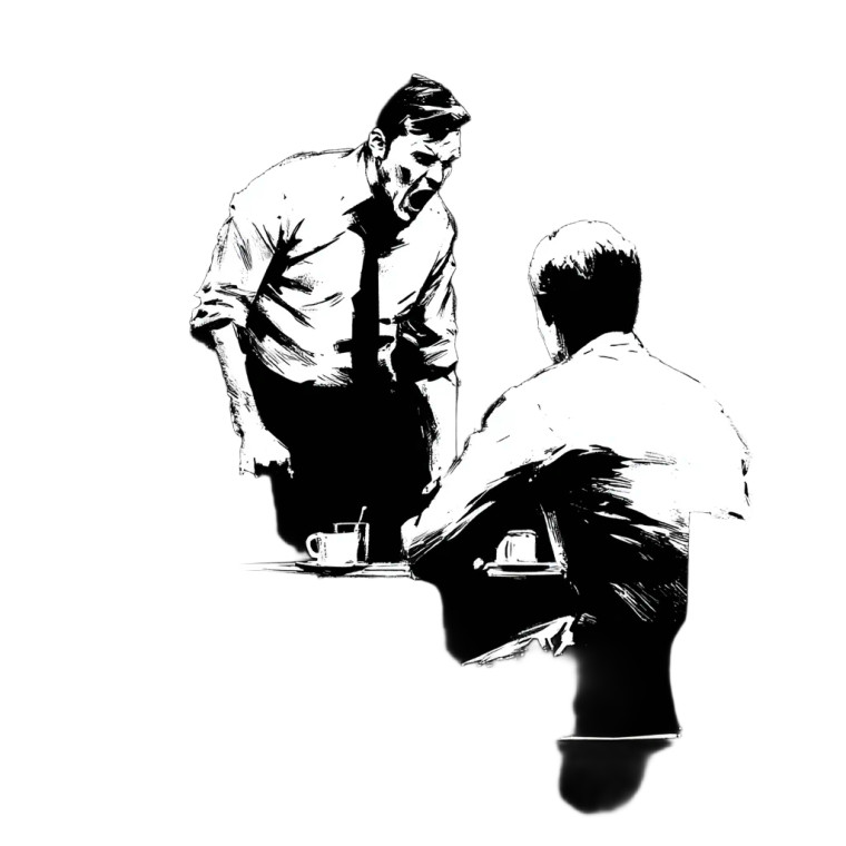 Angry Confrontation V4 Vinyl Car Decal Sticker – Waterproof & UV-Resistant 3.4133333333333336"