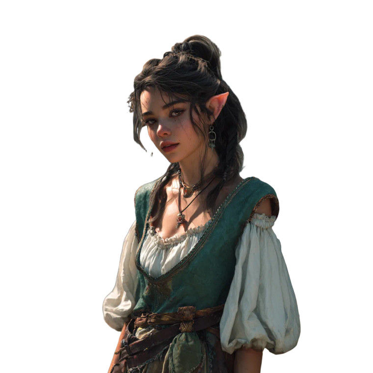 Fantasy Elf Woman V10 Vinyl Car Decal Sticker – Waterproof & UV-Resistant 3.4133333333333336"