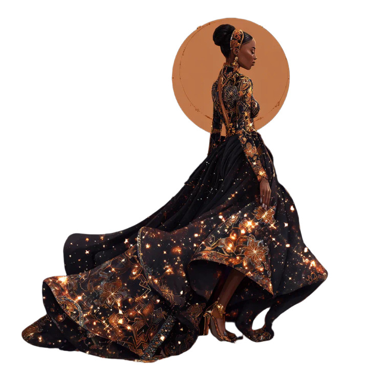 Black Goddess Vinyl Car Decal Sticker – Waterproof & UV-Resistant 6.826666666666667"