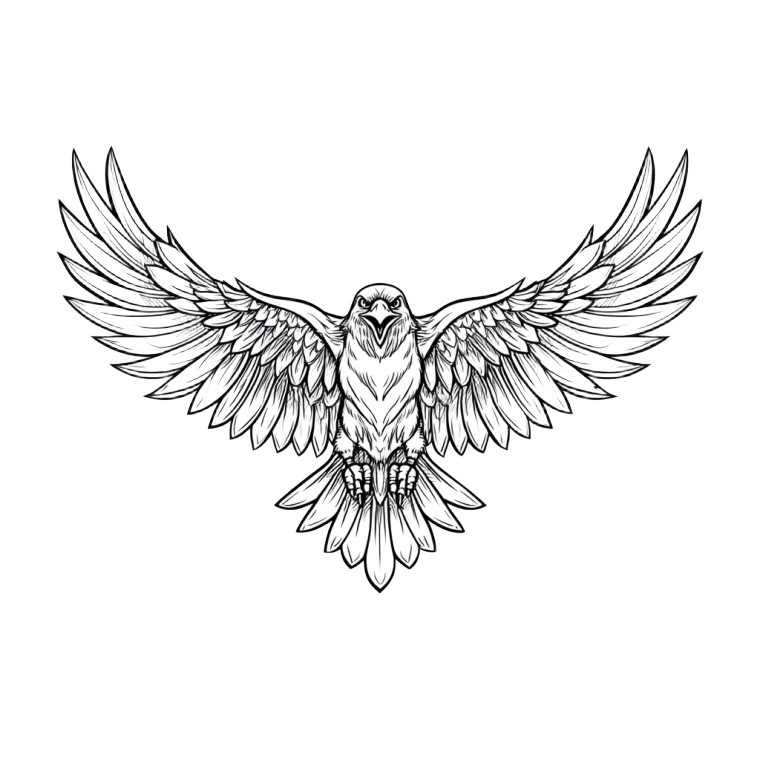 Monoline Raven Flight Vinyl Car Decal Sticker – Waterproof & UV-Resistant 3.4133333333333336"