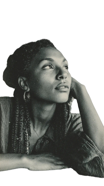Pensive Black Woman Vinyl Car Decal Sticker – Waterproof & UV-Resistant 9.706666666666667"