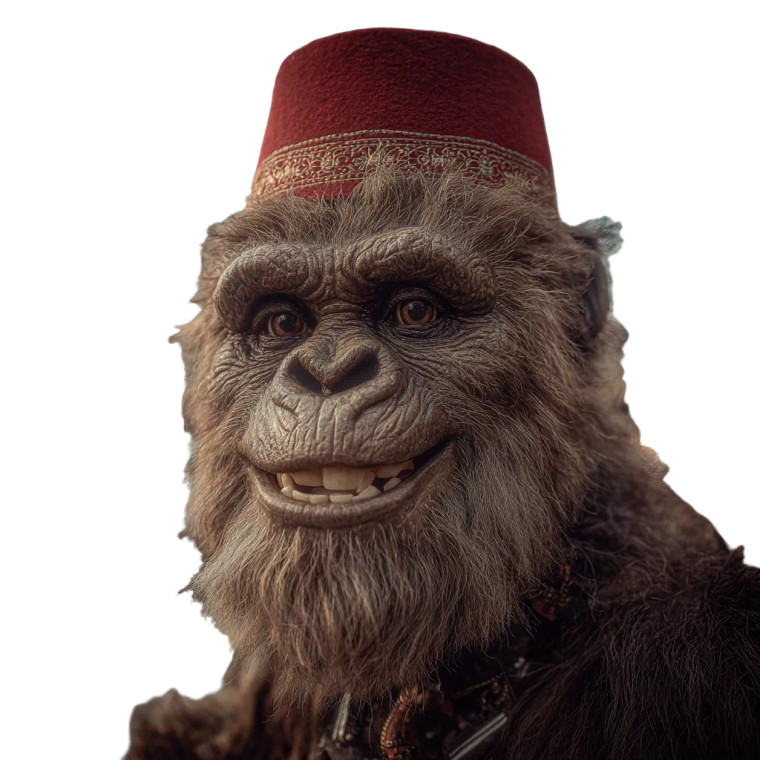 Bigfoot In Fez Vinyl Car Decal Sticker – Waterproof & UV-Resistant 6.826666666666667"