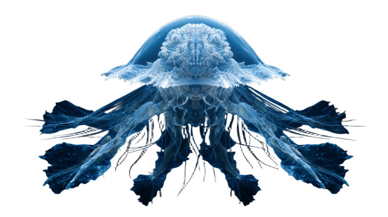 Transparent Alien Jellyfish Vinyl Car Decal Sticker – Waterproof & UV-Resistant 2.72"