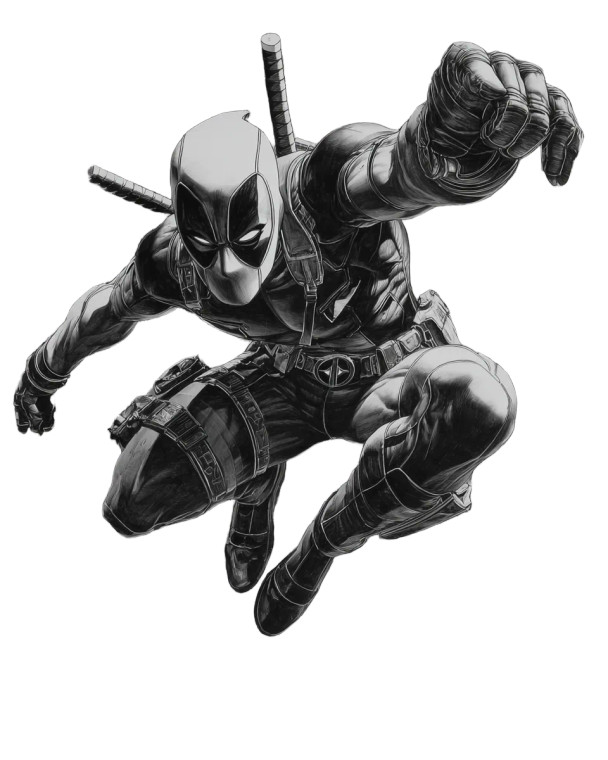 Deadpool Action Pose V2 Vinyl Car Decal Sticker – Waterproof & UV-Resistant 4.0"
