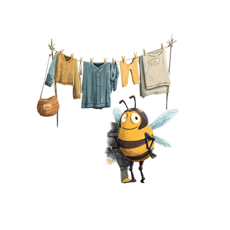 Washing Bee Vinyl Car Decal Sticker – Waterproof & UV-Resistant 6.826666666666667"