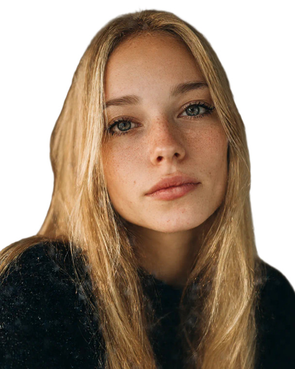 Blonde Woman Portrait V62 Vinyl Car Decal Sticker – Waterproof & UV-Resistant 4.0"