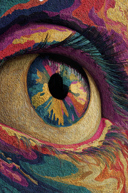 Psychedelic Soul Eye Vinyl Car Decal Sticker – Waterproof & UV-Resistant 8.96"