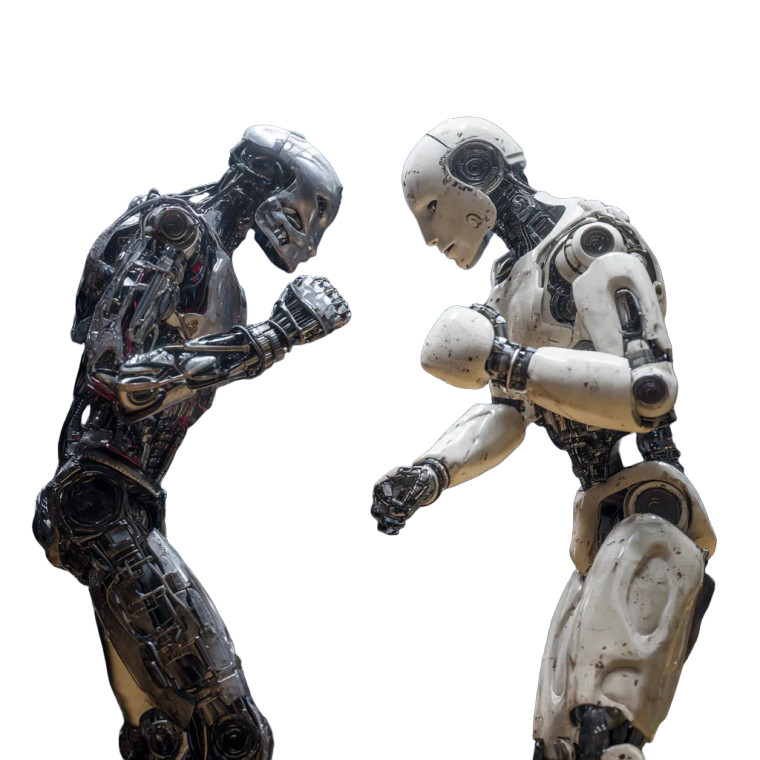 Robotic Boxers Vinyl Car Decal Sticker – Waterproof & UV-Resistant 3.4133333333333336"