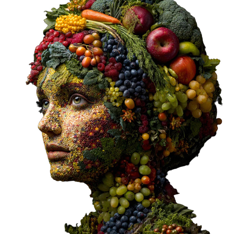Fruit Vegetable Portrait Vinyl Car Decal Sticker – Waterproof & UV-Resistant 3.4133333333333336"