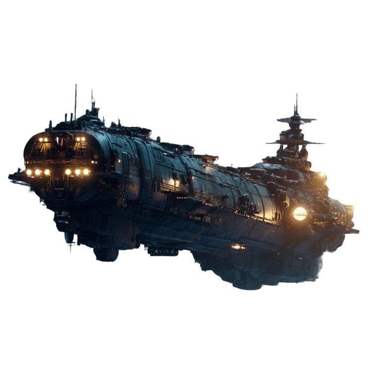 Huge Space Battleship Vinyl Car Decal Sticker – Waterproof & UV-Resistant 3.4133333333333336"