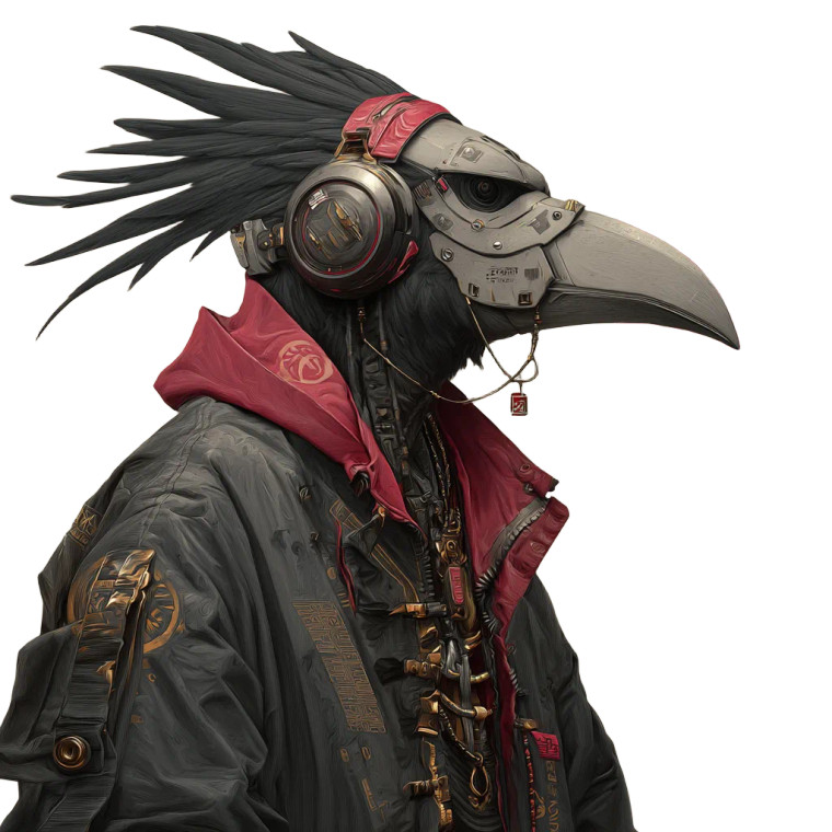 Cyberpunk Tengu Vinyl Car Decal Sticker – Waterproof & UV-Resistant 3.4133333333333336" Cyberpunk Tengu Vinyl Car Decal Sticker – Waterproof & UV-Resistant 3.4133333333333336"