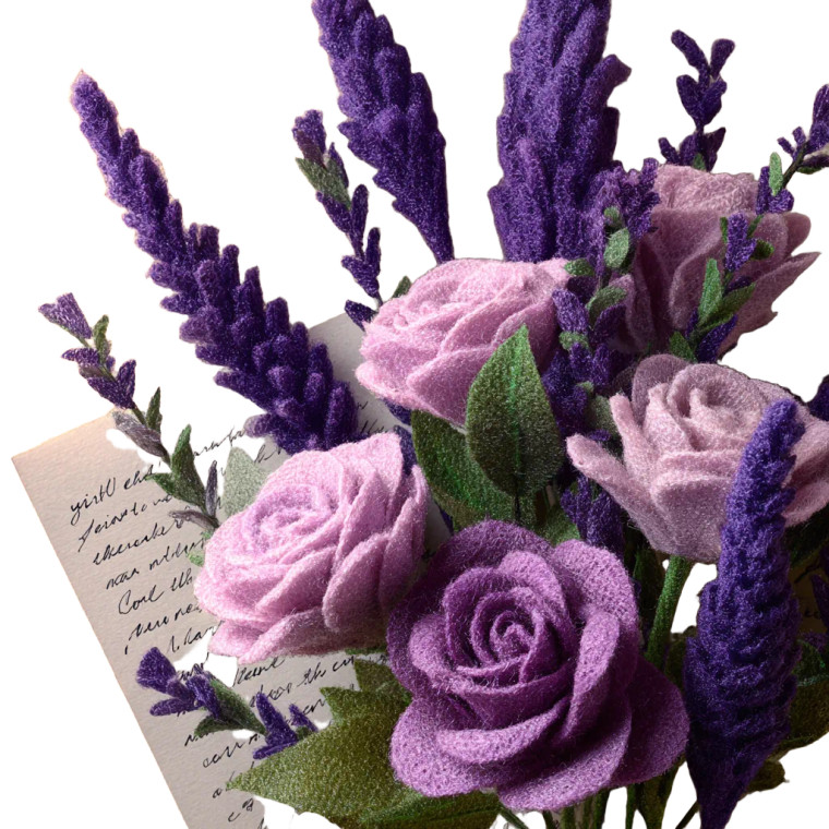 Lavender Rose Bouquet Vinyl Car Decal Sticker – Waterproof & UV-Resistant 6.826666666666667"