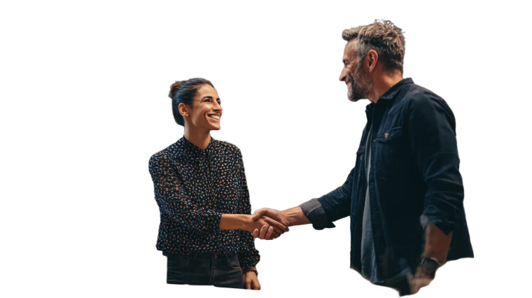 Business Handshake Success Vinyl Car Decal Sticker – Waterproof & UV-Resistant 2.72"