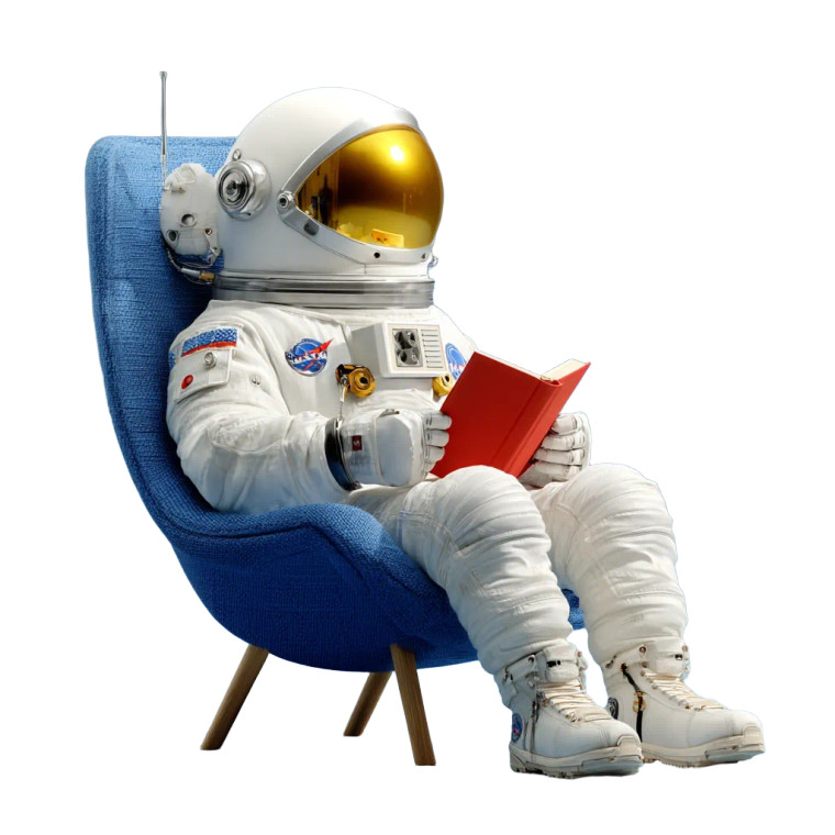 Astronaut On Phone V2 Vinyl Car Decal Sticker – Waterproof & UV-Resistant 3.4133333333333336"