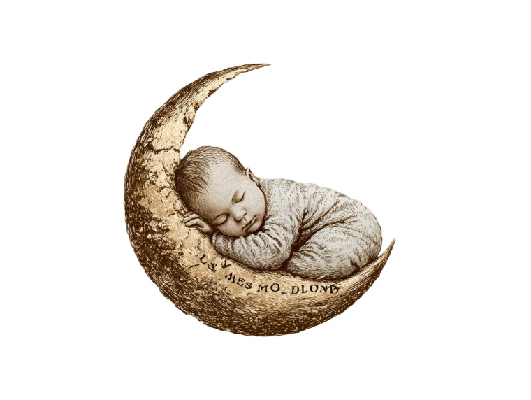 Sleeping Baby Globe Vinyl Car Decal Sticker – Waterproof & UV-Resistant 6.1866666666666665"