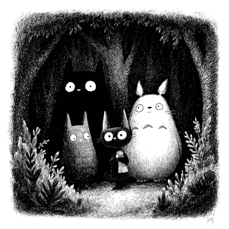 Gothic Forest Creatures Vinyl Car Decal Sticker – Waterproof & UV-Resistant 3.4133333333333336"