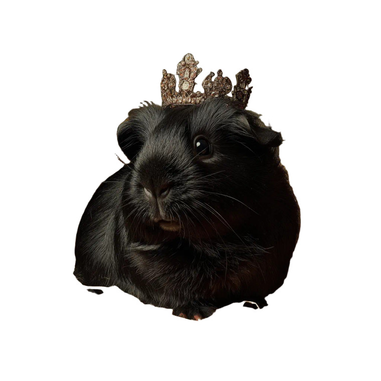 Queen Guinea Pig Vinyl Car Decal Sticker – Waterproof & UV-Resistant 3.4133333333333336"