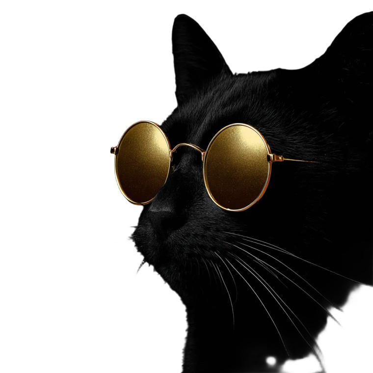 Stylish Black Cat V3 Vinyl Car Decal Sticker – Waterproof & UV-Resistant 3.4133333333333336"