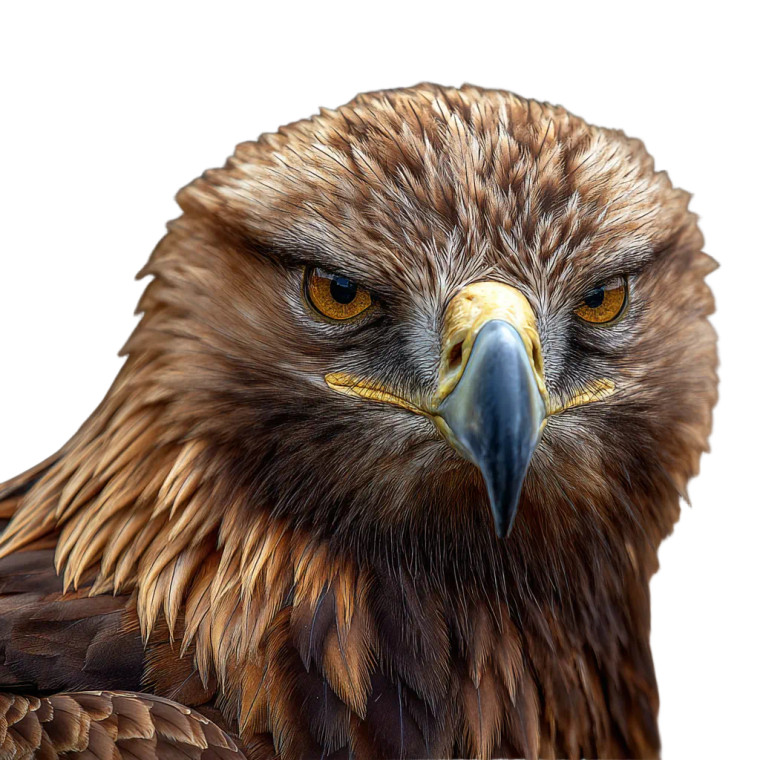 Brown Eagle Head Vinyl Car Decal Sticker – Waterproof & UV-Resistant 3.4133333333333336"