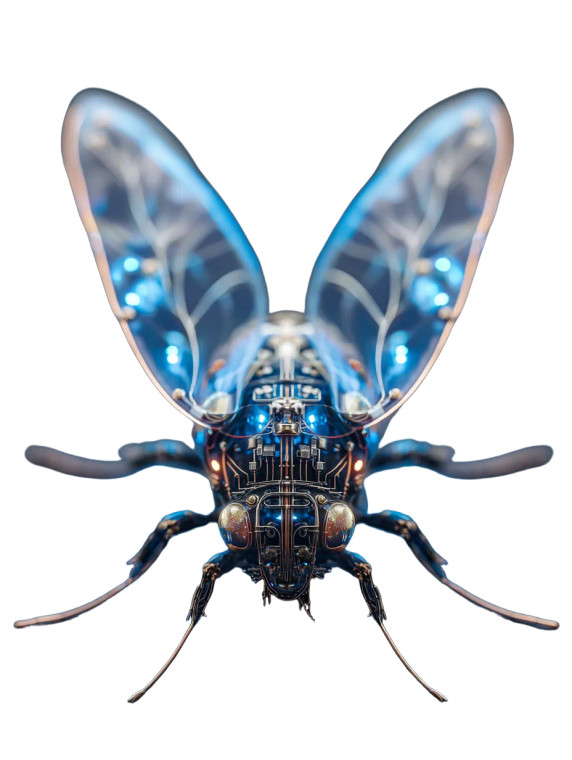 Futuristic Biomechanical Insect Vinyl Car Decal Sticker – Waterproof & UV-Resistant 4.1066666666666665"