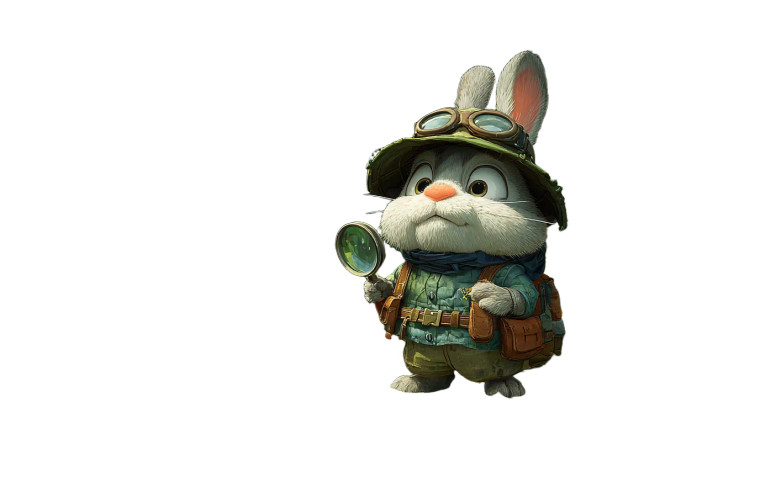 Adventurous Bunny Explorer Vinyl Car Decal Sticker – Waterproof & UV-Resistant 2.8