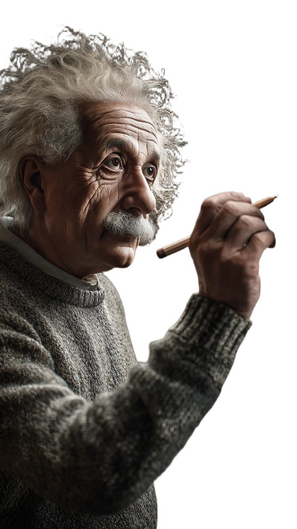 Einstein Writing Vinyl Car Decal Sticker – Waterproof & UV-Resistant 4.8533333333333335"