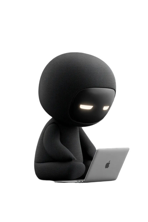 Tiny Determined Robot Vinyl Car Decal Sticker – Waterproof & UV-Resistant 8.96"