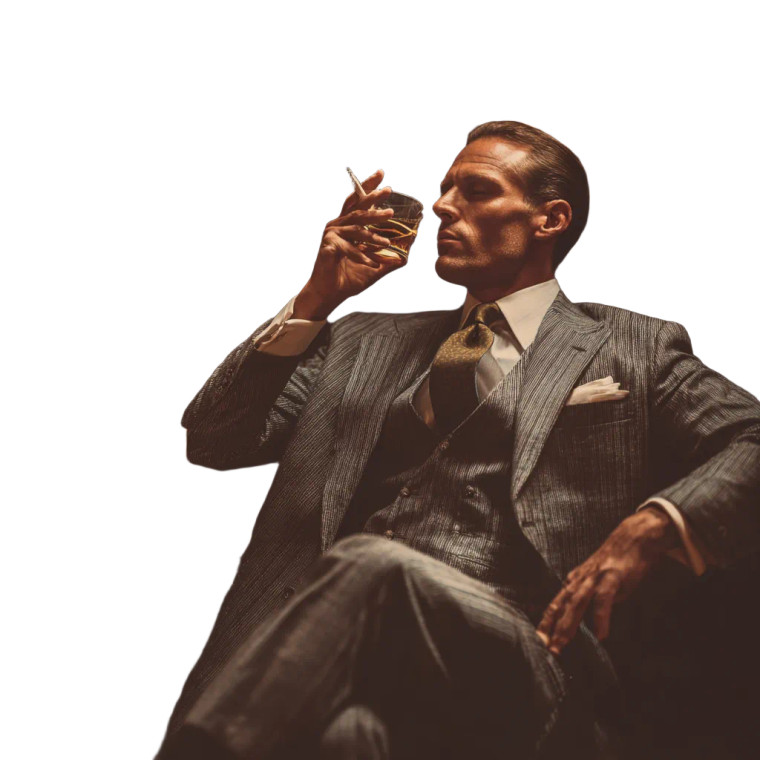 Stylish Man Smoking V4 Vinyl Car Decal Sticker – Waterproof & UV-Resistant 3.4133333333333336"