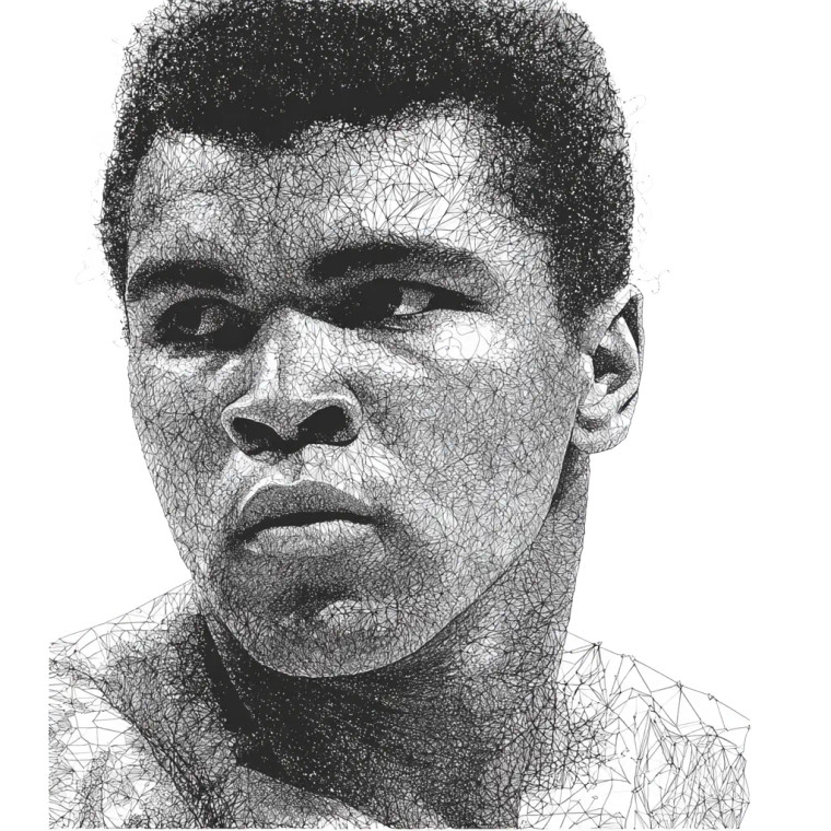 Muhammad Ali V2 Vinyl Car Decal Sticker – Waterproof & UV-Resistant 6.826666666666667"