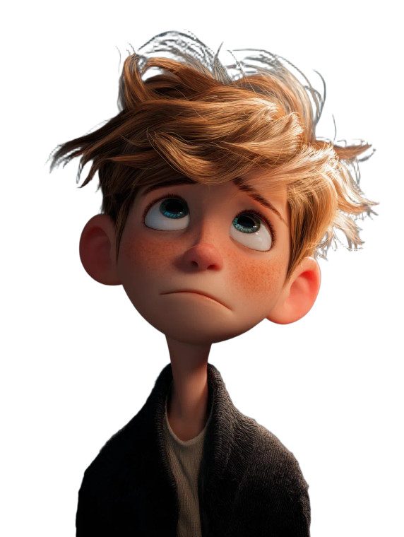 Disney-Style Cartoon Boy Vinyl Car Decal Sticker – Waterproof & UV-Resistant 4.1066666666666665"