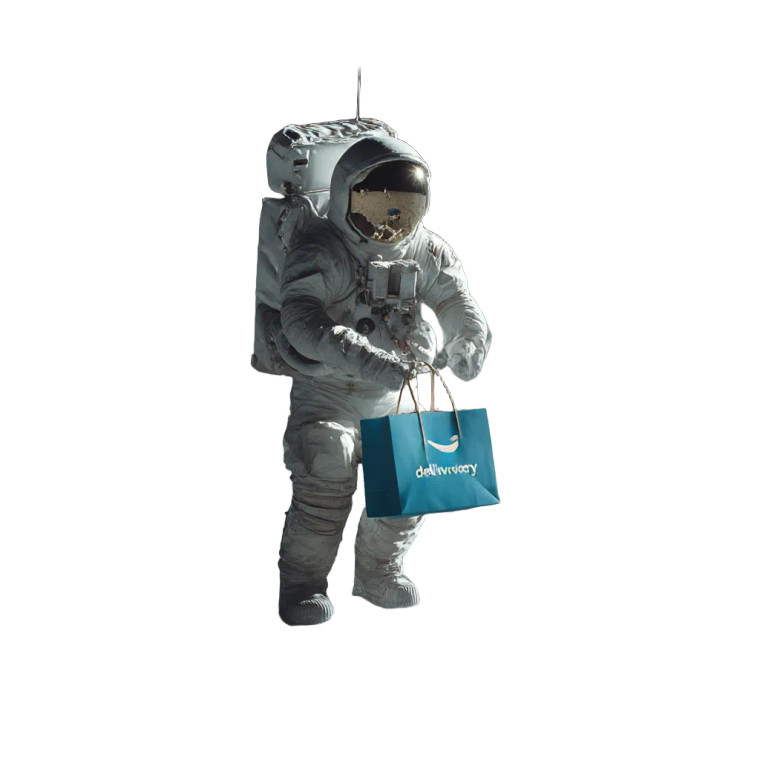 Astronaut With Deliveroo Vinyl Car Decal Sticker – Waterproof & UV-Resistant 6.826666666666667"