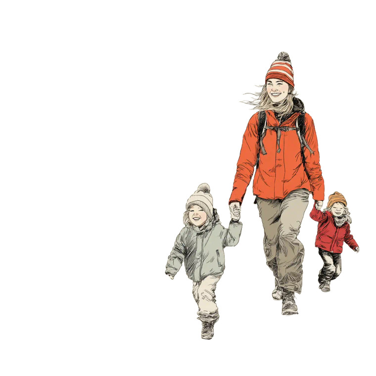 Hiking Family V2 Vinyl Car Decal Sticker – Waterproof & UV-Resistant 3.4133333333333336"