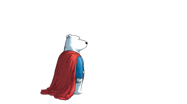 Superman Polar Bear Vinyl Car Decal Sticker – Waterproof & UV-Resistant 2.72"